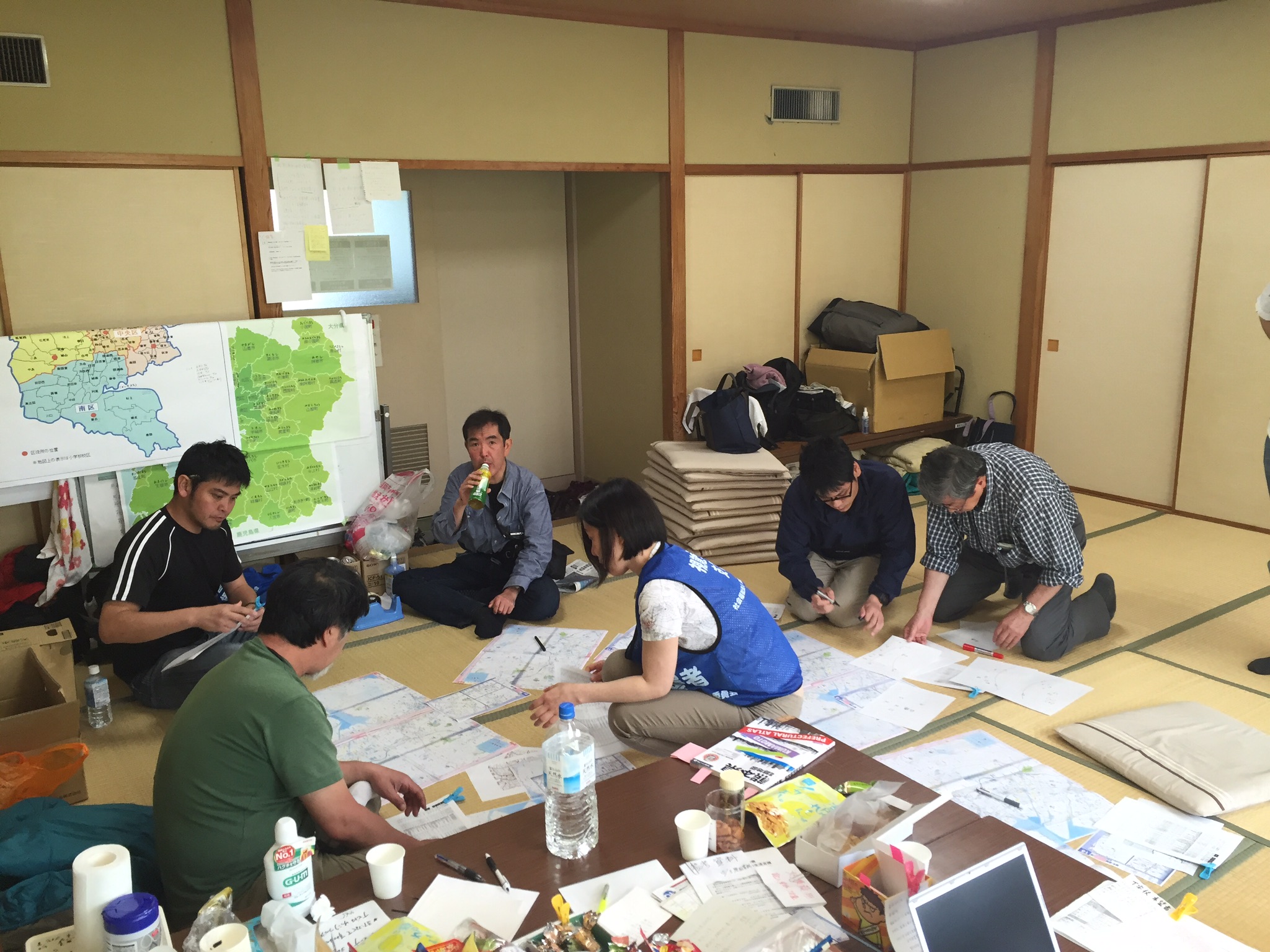 写真は、熊本地震支援事務所